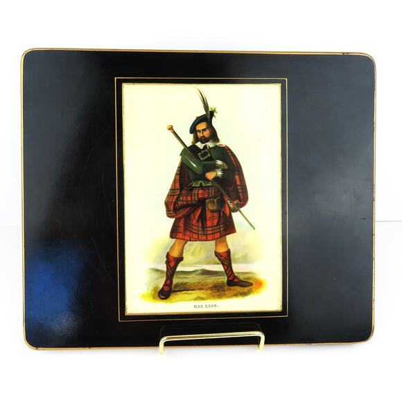 Vtg Lady Clare Scottish Clan Mini Placemats Set of 4 Felt Back Made in England - Picture 4 of 15